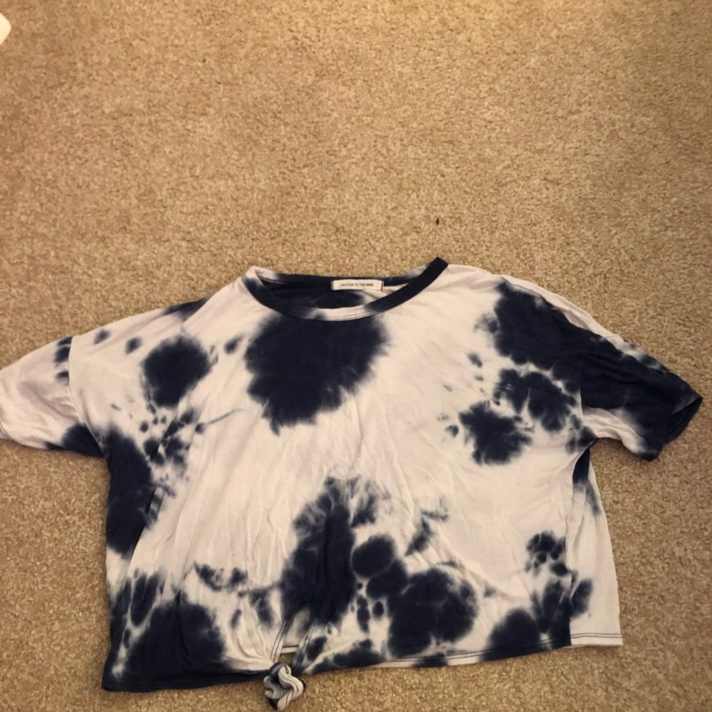 Cropped tie dye shirt